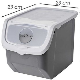 Resim Porsima Coral 3 lü Çok Amaçlı Plastik Patates Soğan Sarımsak Saklama Kutusu 12 L - Gri 