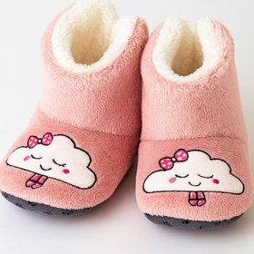 Resim pufien Çocuk Panduf, Bebek Ev Botu, Hayvan Desenli Sevimli Nakışlı Bebek Panduf 