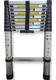 Resim Endokon 10 Basamak - 290 Cm. Teleskopik Alüminyum Merdiven - I Tipi Uzayan Merdiven 