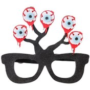 Resim Sones Cadılar Bayramı Dekorasyonu Komik Gözlükler Parti İskelet Örümcek Korku Aksesuarları Çoklu Göz Küreleri 