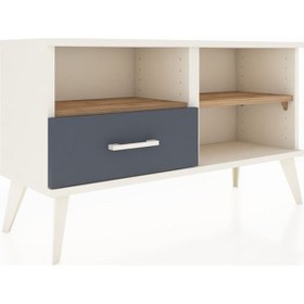 Resim Arges Şifonyer 2 Raflı Tek Çekmeceli 88x30x48 Aytaşı-çam/antrasit Çam/antrasit 