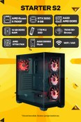 Resim Game Garaj Starter S2 AMD Ryzen 5 7500F 16GB RAM 1TB SSD RTX5050 FreeDOS Oyuncu Tavsiye Sistem 