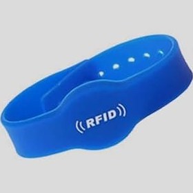 Resim Alkatronik 13.56Mhz Rfid Manyetik Bileklik Mavi Su Geçirmez Silikon Proximity Göstergeç 13.56 Mhz Kapı Geçiş 