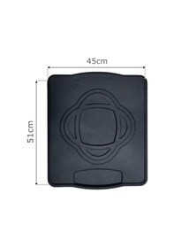 Resim Mat Siyah Soba Tablası Soba Altlığı 