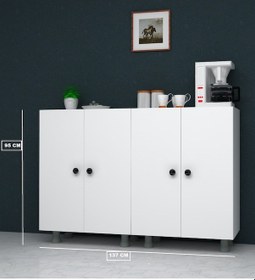 Resim Çok Amaçlı Dolap Kiler Dolabı 137 Cm 