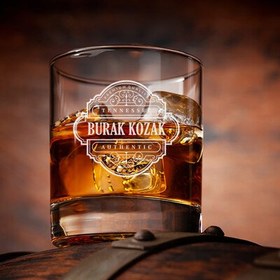 Resim Kişiye Özel Authentic İsimli Viski Bardağı 