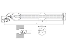 Resim S Sistem - ISO E-SDQCR/L 107.5°SET İç Çap Torna Kalemi 