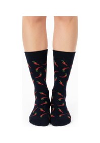 Resim Gost Liria Pepper Socks Desenli Unisex Soket Çorap Siyah 