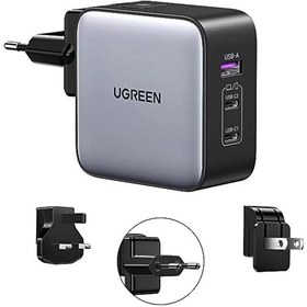 Resim Ugreen 90409 Nexode 65W GaN 2xType-C 1xUSB-A 3 Portlu Seyahat Şarj Cihazı Ugreen