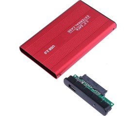 Resim Alfais 4299 2.5 Sata USB Harddisk Kutusu Kırmızı 