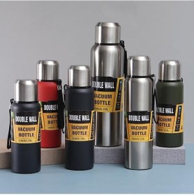 Resim Pazly Siyah Paslanmaz Çelik 1.5l Vakum Çay Bardağı - Erkekler İçin Kurşun Kafalı Bardak Siyah 