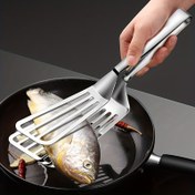 Resim 1 adet, Büfeler için Çok Fonksiyonlu Paslanmaz Çelik Servis Maşası, Balık Kızartma, Ekmek, Steak, Salata ve Tatlı - Kolay Yemek Hazırlama ve Sunum için Mutfak Araçları 
