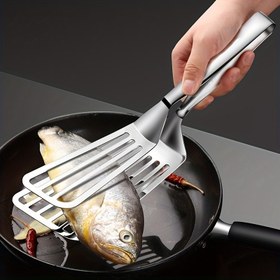 Resim 1 adet, Büfeler için Çok Fonksiyonlu Paslanmaz Çelik Servis Maşası, Balık Kızartma, Ekmek, Steak, Salata ve Tatlı - Kolay Yemek Hazırlama ve Sunum için Mutfak Araçları 