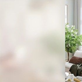 Resim Cam Pencereler için Buzlu Cam Gizlilik Filmi, Yalıtım Koruma, Elektrostatik Yapışkanlı Yapıştırıcısız Kapı Etiketi - Banyo ve Ev Ofisi Kullanımına Uygun 