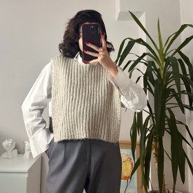 Resim Yanları Açık Süveter - Standart Beden 