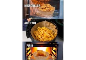 Resim Esmo Home Vindex Airfryer Pişirme Kağıdı, (Airfryer Baking Paper) Fritöz Kağıdı Tek Kullanımlık, Yapışmaz, Yağ Geçirmez, Yuvarlak Tabak Model 25X4 Toplam 100 Adet Avantajlı Paket 
