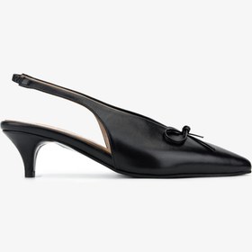 Resim Valmenti Kadın Hakiki Deri Siyah Slingback Ayakkabı VLM7263 - 36 