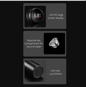 Resim Lemestar Led Ekranlı Vakumlu Termos: 304 Paslanmaz Çelik, Taşınabilir, Sızdırmaz, 500ml 