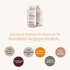 Resim dionesse Lifting +45 Pembe Kil Maskesi 100 gr - Olgun Ciltler İçin Sıkılaştırıcı ve Arındırıcı Detoks Maske 