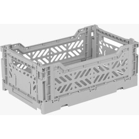 Resim Aykasa 261710 Minibox Gri Katlanabilir Kasa 26 x 17 x 10 cm Dayanıklı ve Fonksiyonel Depolama 