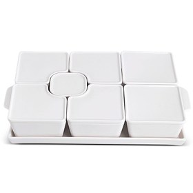 Resim Aryıldız SC Tepsili Dikdörtgen Kahvaltılık 15 Parça 