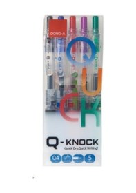Resim Dong A 5 Renk Q-knock 04 Mm Jel Kalem Seti 