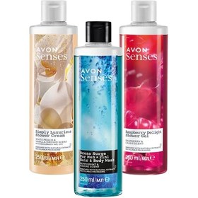 Resim Frambuaz Frenk Üzümü Şeftali Vanilya Orkide Nane Ve Deniz Kokulu Duş Jeli Paketi Fresh 