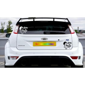Resim SEÇ Arabada Bebek Var Sticker Çok Amaçlı Sticker 