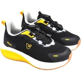 Resim Vicco Knit 346.f25y.153 Phlon Hafif Taban Cırtlı Çocuk Spor Ayakkabı Siyah Siyah 