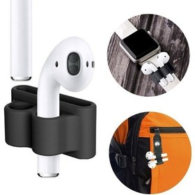 Resim Ally Apple Uyumlu AirPods Silikon Saat Tutucu 