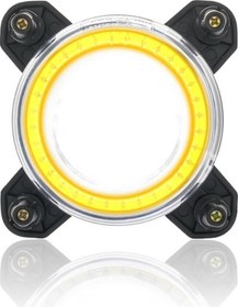 Resim Sanel 12v-24v Led Far Mercekli Kısa Hüzme Gündüz Sürüş Ledli Yuvarlak 90 110 Mm 
