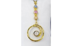 Resim Çerçeveli Renkli Mineli Girdap Araba Dikiz Ayna Süsü, Altın Renkli Yeni Araba Hediyesi 