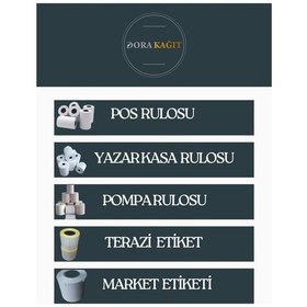 Resim 56x25 Termal Pos Rulosu 1 Paket-10'lu 