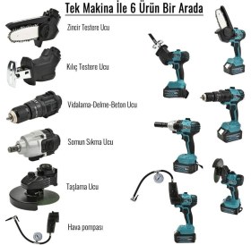 Resim Çok Amaçlı Çok Başlıklı Şarjlı Set Takımı 58VF PH191 