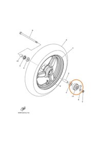 Resim Yamaha Delıght 115 Or. Km Teli Rediktörü 52B-F5190-00 