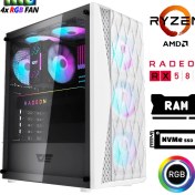 Resim Xaser XSR1194 Ryzen 5 5500 32GB Ram 1tb M.2 Nvme SSD 8gb RX580 Masaüstü Masaüstü Bilgisayarı 