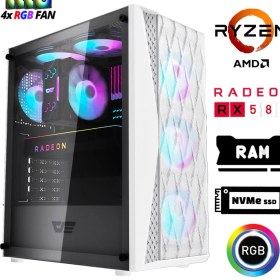 Resim Xaser XSR1194 Ryzen 5 5500 32GB Ram 1tb M.2 Nvme SSD 8gb RX580 Masaüstü Masaüstü Bilgisayarı 