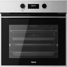 Resim Teka AIRFRY HSB 646 SS Ankastre Multifonksiyonel Dijital Ekranlı Turbo Fırın Siyah Cam/Inox 70 lt 111010024 