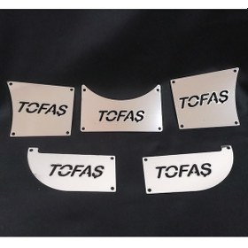 Resim Tofaş Uyumlu 5 Parça Krom Tofaş Uyumlu Yazılı 