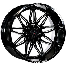 Resim EMR-633-02 12.0x20" -6x139.7 ET-44 106.1 Glossy Black Milling Jant (4 Adet) 