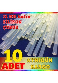 Resim 10 Adet Silikon Çubuk 60 Watt Tabancalar İçin 11 Mm 