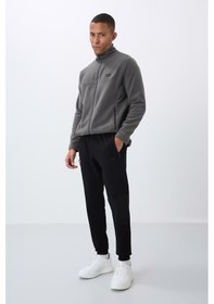 Resim Tommy Life Siyah Fermuar Cepli Standart Kalıp Jogger Erkek Eşofman Alt - 84651 001 