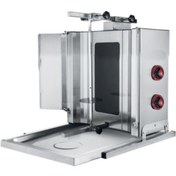 Resim CSA İnox Karacasan Endüstriyel Elektrikli 2 Radyanlı Döner Ocağı Makinesi 