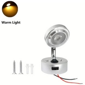 Resim Honeybeeshop 1 Adet Simli 3w Sıcak Işık Mryc Dönebilen Led Spot Işık Düğme Anahtarlı Rv Karavan Tekne İç Aydınlatma Dc12 24v 