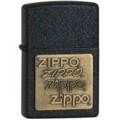 Resim Zippo Çakmak 362 Black Crackle® Gold Zippo Logo 