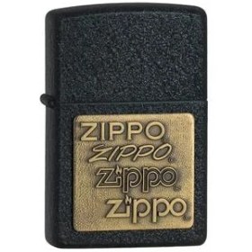 Resim Zippo Çakmak 362 Black Crackle® Gold Zippo Logo 