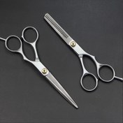 Resim 1 adet/3 adet/Styling Aracı Seti - Saç Kesme Makasları, Düz Dişli Saç Kesme Makasları Seti, Ayrık Saç Kesme Makasları Pratik Ev Kullanımı İçin, Saç Tipi: Normal, Saç İnceltme Makasları | Şık Metalik Makaslar | Dayanıklı Saç Makasları, Saç Kesme Makası 