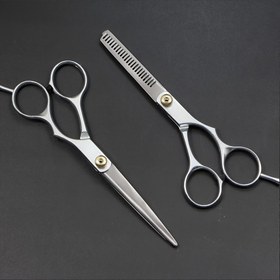 Resim 1 adet/3 adet/Styling Aracı Seti - Saç Kesme Makasları, Düz Dişli Saç Kesme Makasları Seti, Ayrık Saç Kesme Makasları Pratik Ev Kullanımı İçin, Saç Tipi: Normal, Saç İnceltme Makasları | Şık Metalik Makaslar | Dayanıklı Saç Makasları, Saç Kesme Makası 