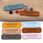 Resim 20 Adet El Yapımı Şapka ve Örgü Kıyafetler İçin Etiket, "Handmade with Love" Dikişli Giysi Aksesuarları 