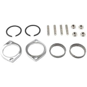 Resim Harley Softail Sportster Dyna Touring Huiliang İçin Flanşlar, Contalar, C Klipsleri, Somunlar Ve Rondelalar İle Egzoz Flanş Montaj Kiti 
